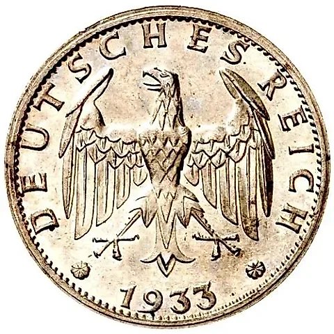 3 Reichsmarks 1933, G [Germany] — 1