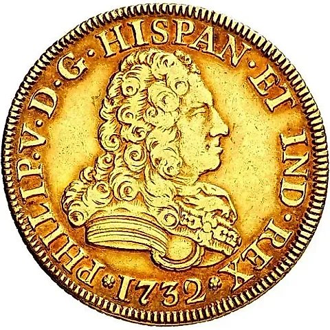 4 Escudos 1732-1734, Mint Mark "M" - Madrid [Spain] — 1