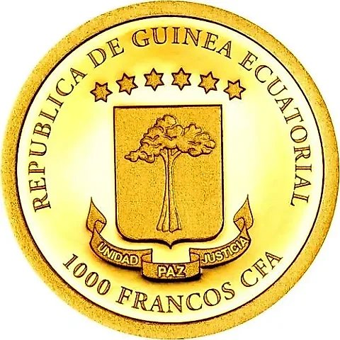 1000 Francs 2014, Fernão do Pó, Gold [Equatorial Guinea] — 1