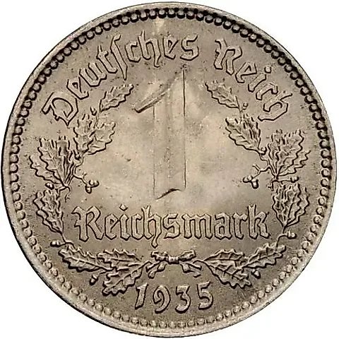 1 Reichsmark 1935 [Germany / Third Reich] — 1