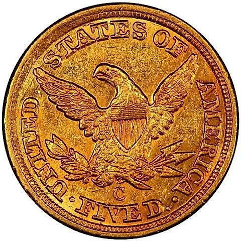 5 Dollars 1861, C, Coronet Liberty Head [USA] — 1
