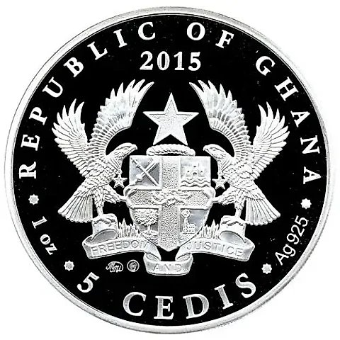 5 Cedis 2015, 70th Anniversary of Victory [Ghana] Proof — 1