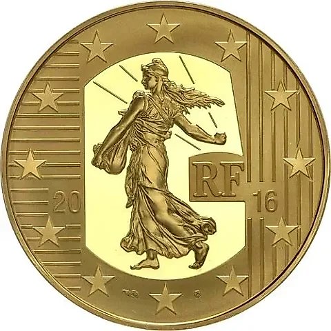 100 Euro 2016, The Sower [France] Proof — 2