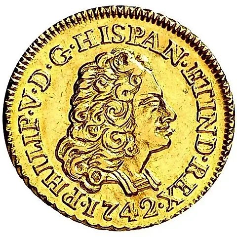 1 Escudo 1729-1742, Mint Mark "M" - Madrid [Spain] — 1