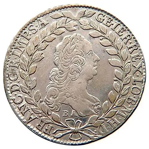 20 Kreuzer 1765, Francis I - Posthumous Coin - Obverse Mark [Austria] — 1
