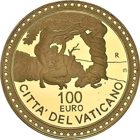 100 Euro 2009, The Fall of Man [Vatican] Proof — 1