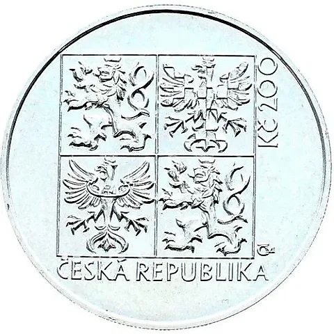 200 Korun 1997, 100 Years of the First Automobile in Bohemia [Czech Republic] Proof — 1