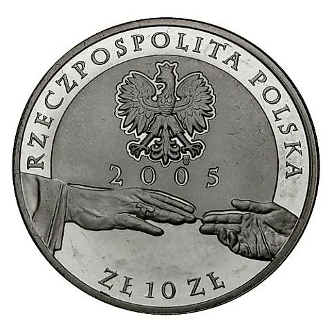 10 злотых 2005, смерть Иоанна Павела II [Польша] Proof — 1