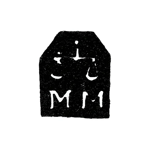 Клеймо пробирного мастера Москвы - Мокеев Михаил - инициалы "ММ" - 1721-1722 гг.