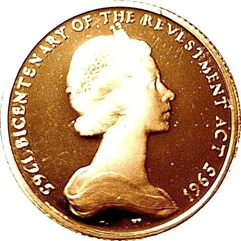 1 фунт 1965, 200 лет Закону о возврате прав [Остров Мэн] — 1