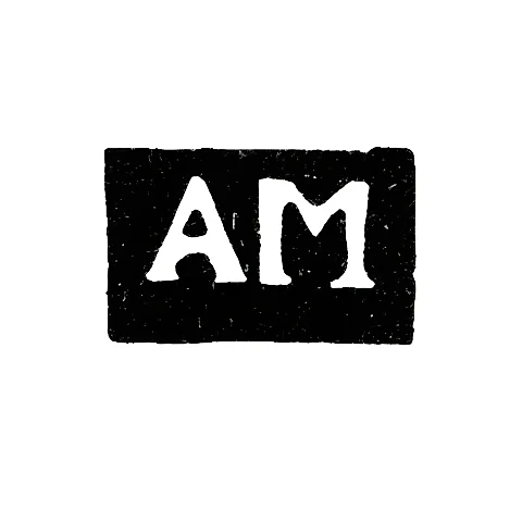 Master's Mark of Aleksey Ignatiev Moshnin - Veliky Ustyug - initials "AM" - 1751