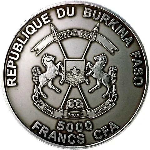 5000 Francs 2013, Smilodon Cub [Burkina Faso] — 1
