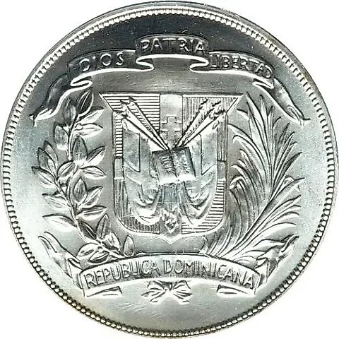 1 Peso 1974, XII Central American and Caribbean Games [Dominica / Dominican Republic] — 1