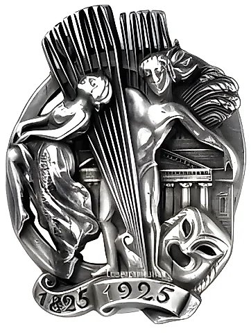 Badge "100th Anniversary of the Bolshoi Theatre 1825-1925" [Type 2] — 1