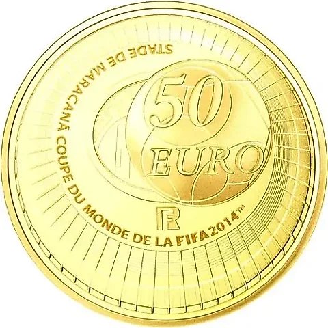 50 Euro 2014, Football [France] Proof — 1