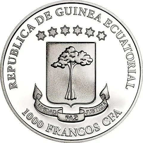 1000 Francs 2014, Fernão do Pó, Silver [Equatorial Guinea] — 1