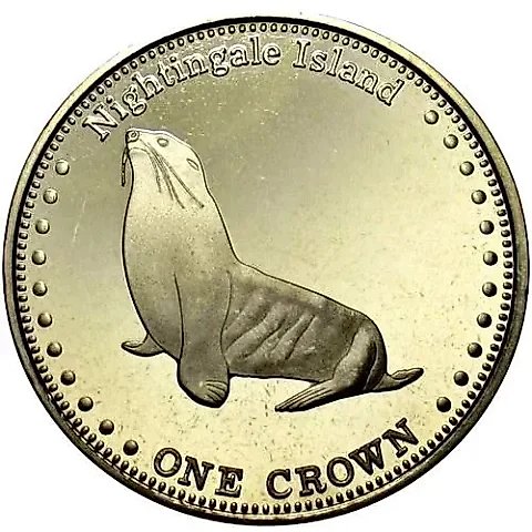 1 крона 2011, остров Найтингейл [Тристан-да-Кунья / Острова Святой Елены, Вознесения и Тристан-да-Кунья] — 1