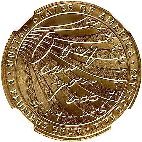 5 долларов 2012, W, Гимн США [США] — 1