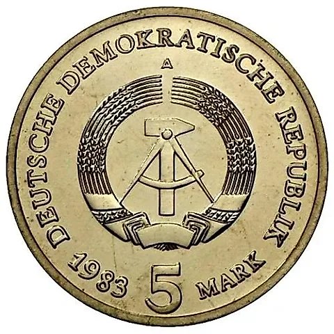 5 Marks 1983, Brandenburg Gate [Germany / GDR] — 1