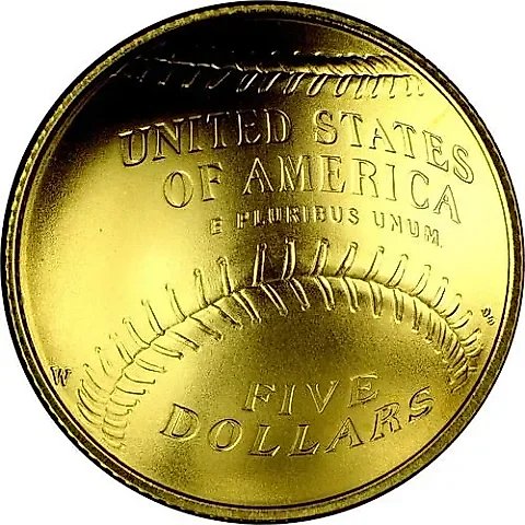 5 Dollars 2014, W, Baseball [USA] — 1