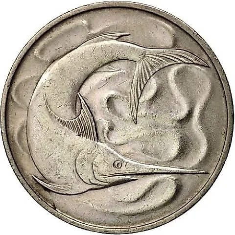 20 центов 1967 [Сингапур] — 1
