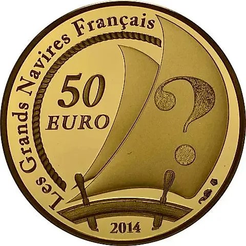 50 Euro 2014, Barque Pourquoi pas? [France] Proof — 1