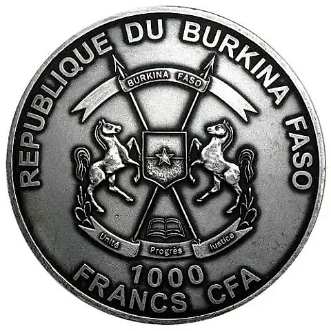 1000 Francs 2013, Baby Smilodon [Burkina Faso] — 1
