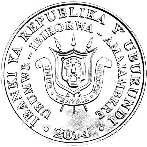 5 Francs 2014, Heron [Burundi] — 1