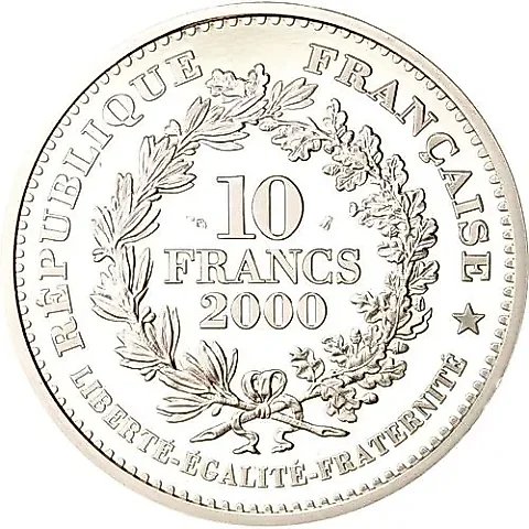 10 франков 2000, Свобода /Анри Лагрифул/ [Франция] — 2