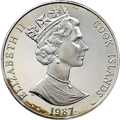 50 долларов 1987, XXIV летние Олимпийские Игры, Сеул 1988 [Острова Кука] — 1