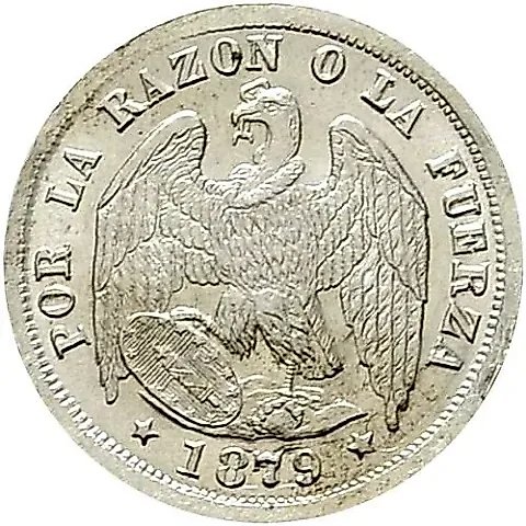 ½ Decimo 1879-1894 [Chile] — 1