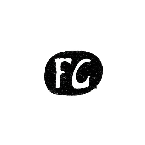 Клеймо мастера Граббе Иоганн Владимир Фридрих - Рига - инициалы "FG"