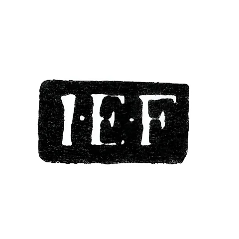 Клеймо мастера Франк Иоган Енок - Ленинград - инициалы "I-E-F"