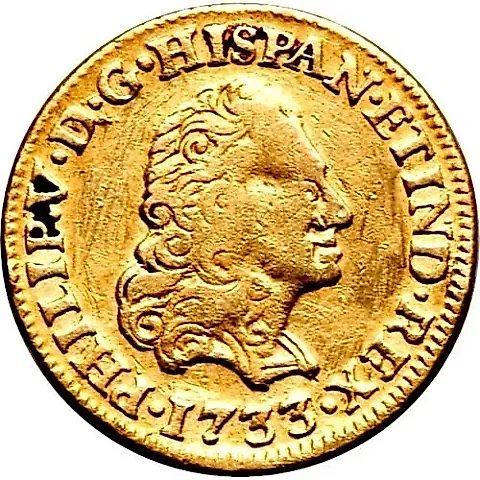 1 Escudo 1729-1739, Mint Mark "S" - Seville [Spain] — 1