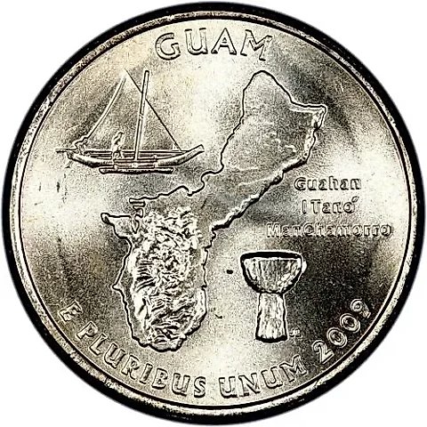 25 Cents 2009, P, Guam [USA] — 1