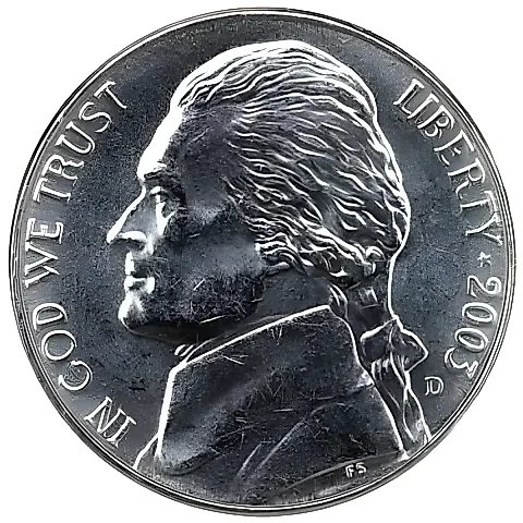 5 Cents 2003, D, Thomas Jefferson [USA] — 2