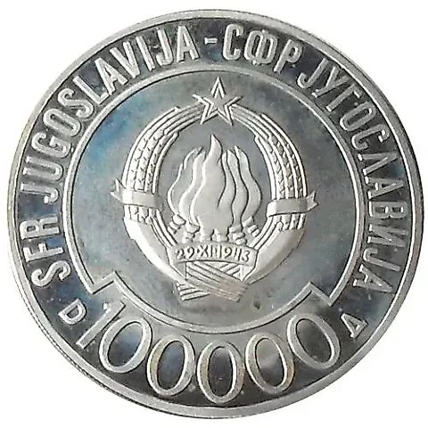 100,000 Dinars 1989, Non-Aligned Summit [Yugoslavia] — 1
