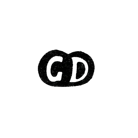 Клеймо мастера Дехант Георг - Рига - инициалы "GD"