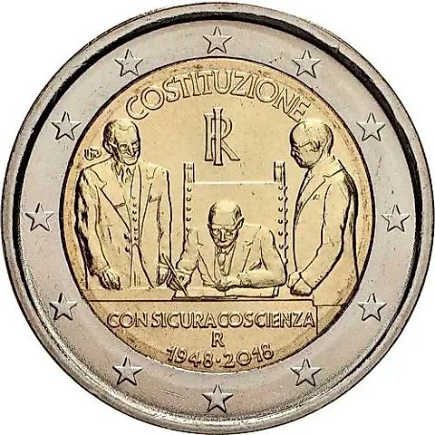 2 евро 2018, конституция [Италия] — 1