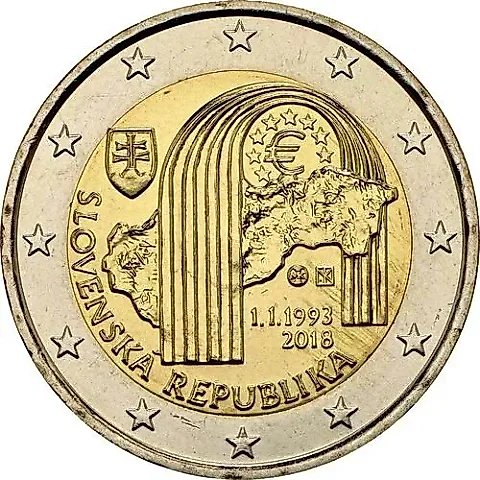 2 Euro 2018, 25th Anniversary of the Slovak Republic [Slovakia] — 1