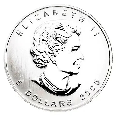 5 Dollars 2005, Maple Leaves [Canada] — 1