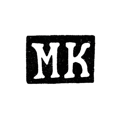 Клеймо мастера Кривоногов Михаил Васильев - Ярославль - инициалы "МК" - 1820-1850 гг.