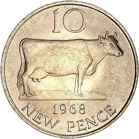 10 New Pence 1968 [Guernsey] — 1