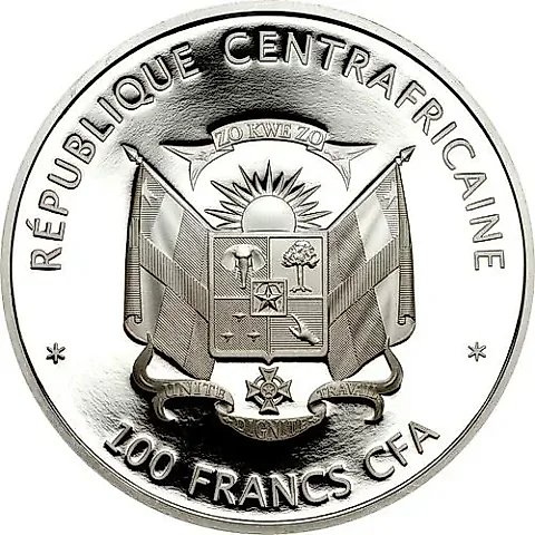 100 Francs 2015, Great Barrier Reef [Central African Republic (CAR)] Proof — 1