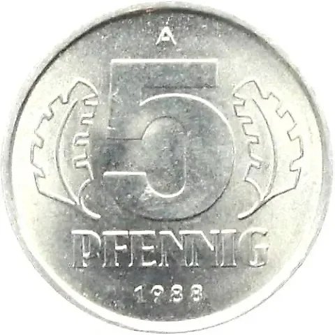 5 пфеннигов 1988, А [Германия / ГДР] — 1