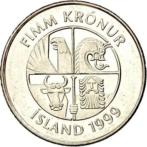 5 крон 1999 [Исландия] — 1