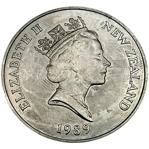 1 Dollar 1989, Swimmer [New Zealand] — 1
