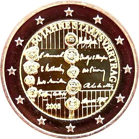 2 Euro 2005, 50th Anniversary of the Signing of the Austrian State Treaty [Austria] — 1