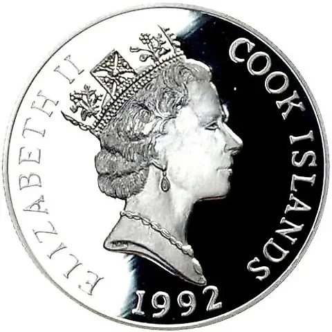 5 долларов 1992, 500 лет открытию Америки - корабль "Астролябия" [Острова Кука] — 1