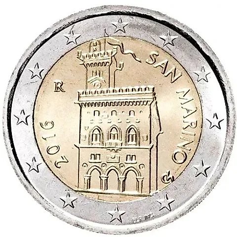 2 евро 2016, регулярный чекан Сан-Марино [Сан-Марино] — 1